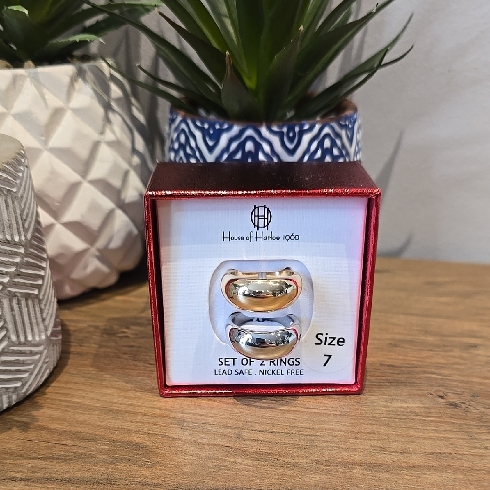 House of Harlow 1960 - Gold & Silver Rings Set​​​​​